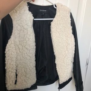 Nordstrom (BP) leather and fur jacket
